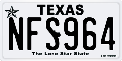 TX license plate NFS964