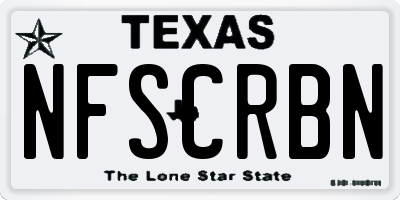 TX license plate NFSCRBN