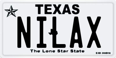 TX license plate NILAX