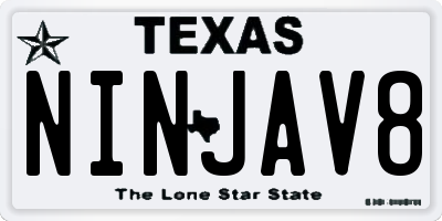 TX license plate NINJAV8