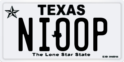 TX license plate NIOOP