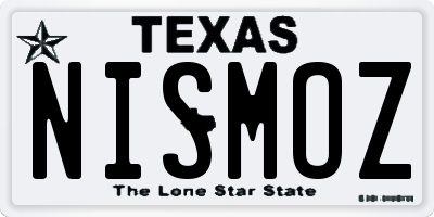 TX license plate NISMOZ