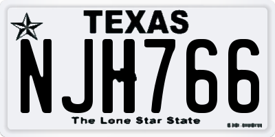 TX license plate NJH766