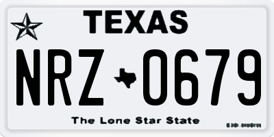 TX license plate NRZ0679