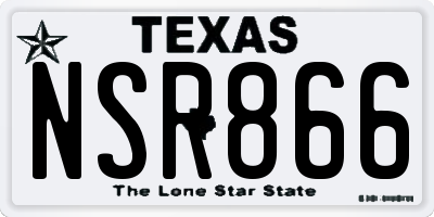 TX license plate NSR866