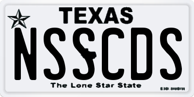 TX license plate NSSCDS