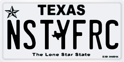 TX license plate NSTYFRC