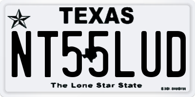 TX license plate NT55LUD