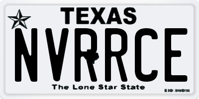 TX license plate NVRRCE