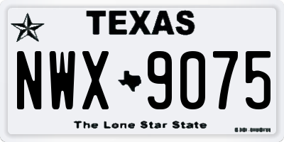 TX license plate NWX9075