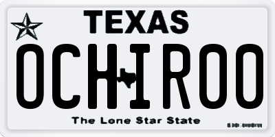 TX license plate OCHIR00