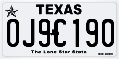 TX license plate OJ9C190