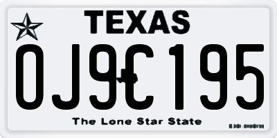 TX license plate OJ9C195