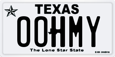 TX license plate OOHMY