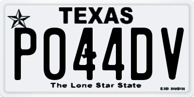 TX license plate P044DV