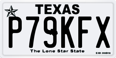 TX license plate P79KFX