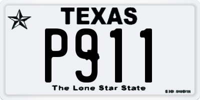 TX license plate P911