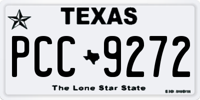 TX license plate PCC9272