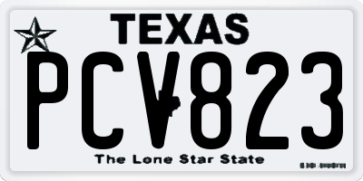 TX license plate PCV823