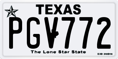 TX license plate PGV772