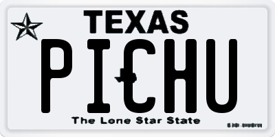 TX license plate PICHU