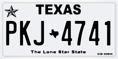 TX license plate PKJ4741