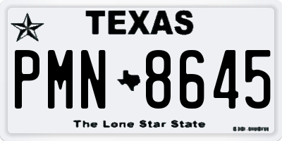 TX license plate PMN8645
