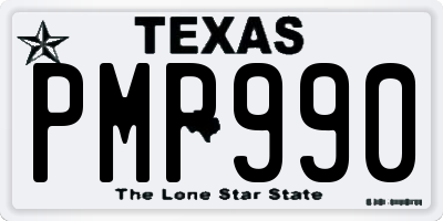 TX license plate PMP990