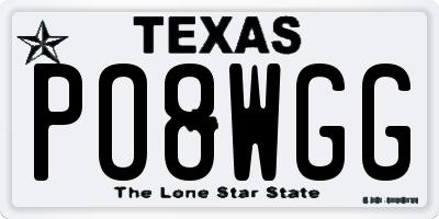 TX license plate PO8WGG