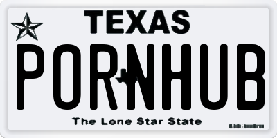 TX license plate PORNHUB