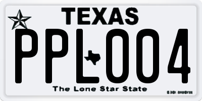 TX license plate PPL004