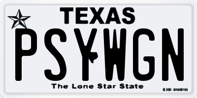 TX license plate PSYWGN