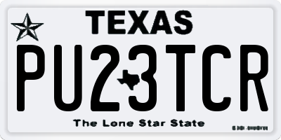 TX license plate PU23TCR