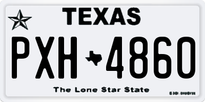 TX license plate PXH4860