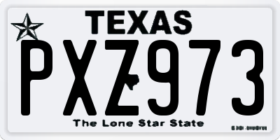 TX license plate PXZ973