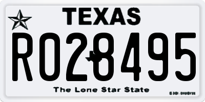 TX license plate R028495