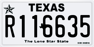 TX license plate R116635