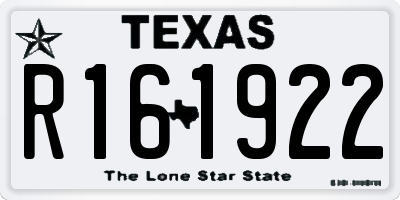 TX license plate R161922