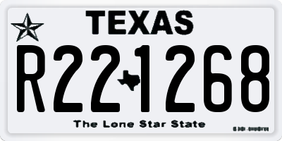 TX license plate R221268