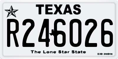 TX license plate R246026