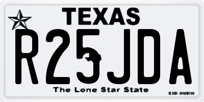 TX license plate R25JDA