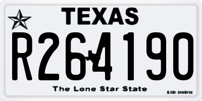 TX license plate R264190