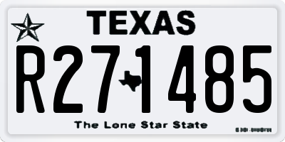 TX license plate R271485