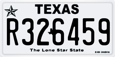 TX license plate R326459