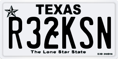 TX license plate R32KSN