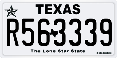 TX license plate R563339