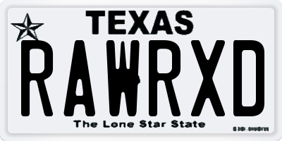 TX license plate RAWRXD