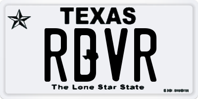 TX license plate RDVR