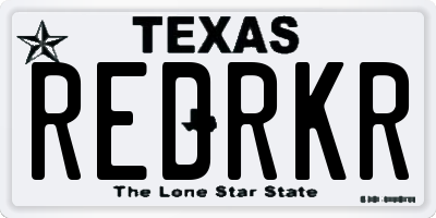 TX license plate REDRKR