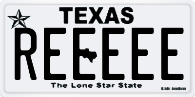 TX license plate REEEEE